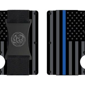 Minimalist Wallet, RFID Blocking Aluminum Slim Wallet With Money Strap